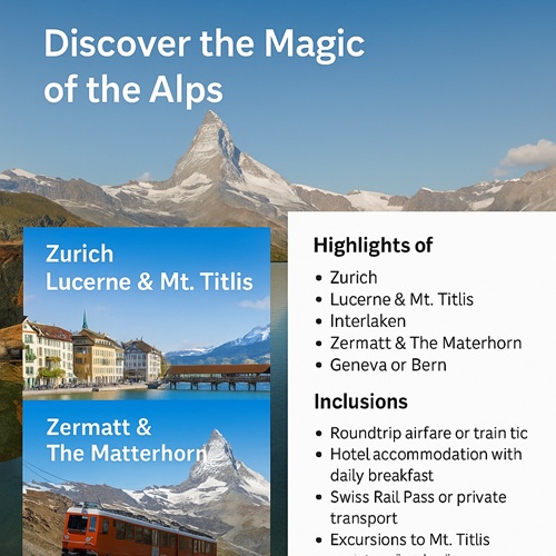 Discover the Magic of the Alps – Your Dream Switzerland Holiday Package Awaits!